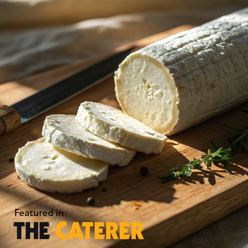 Cuisine Goats Cheese Log 1kg copy Cuisine Soft Ripened Goats Cheese 50+ 1kg